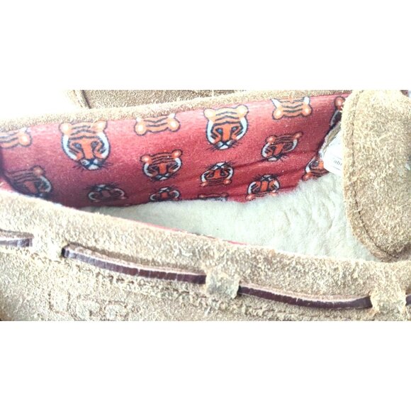 Ugg Kids Size 6 Ryder Jungle Suede Moccasin Slipper Shoes-Lined With Tigers - Picture 10 of 11